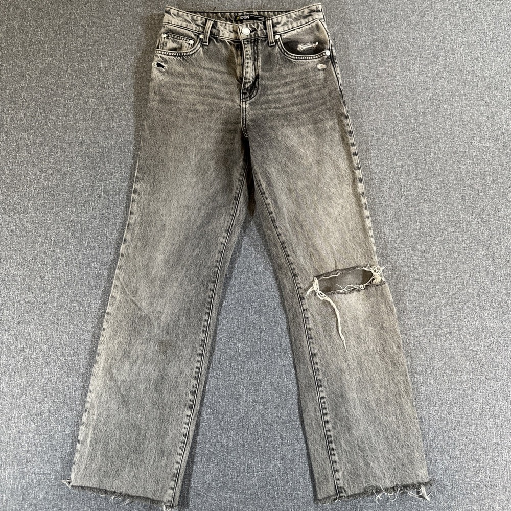 Mavi ICON Grey Distressed Jeans Mens W30 L29 Acid Wash Streetwear Y2K